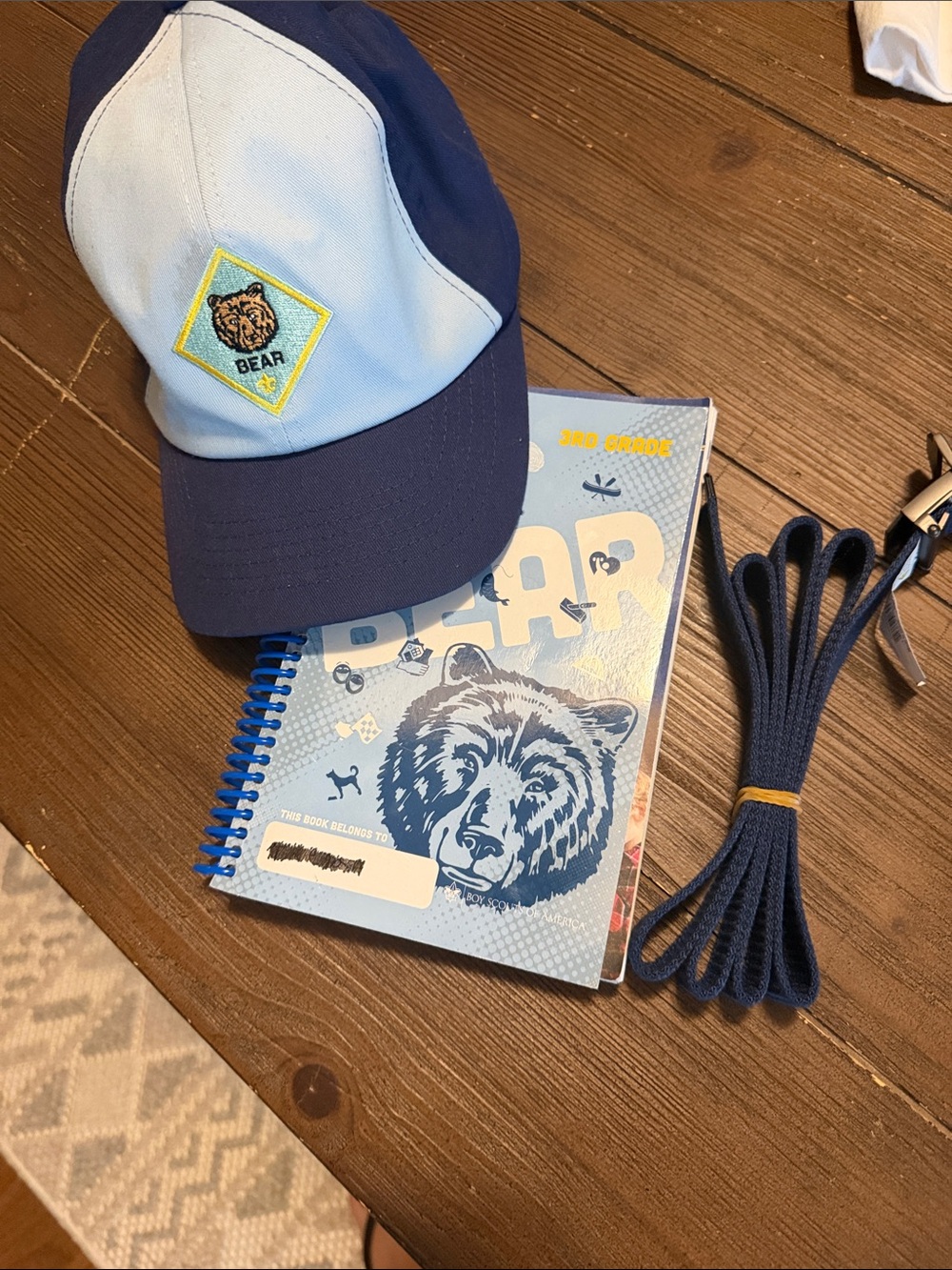 Bear Kids Two-Tone Blue Baseball Cap